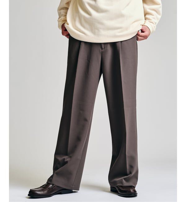 417 EDIFICE「Double Cloth  / ダブルクロス ワンタック イージーパンツ」|スラックス|