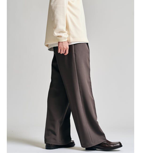 417 EDIFICE「Double Cloth  / ダブルクロス ワンタック イージーパンツ」|スラックス|