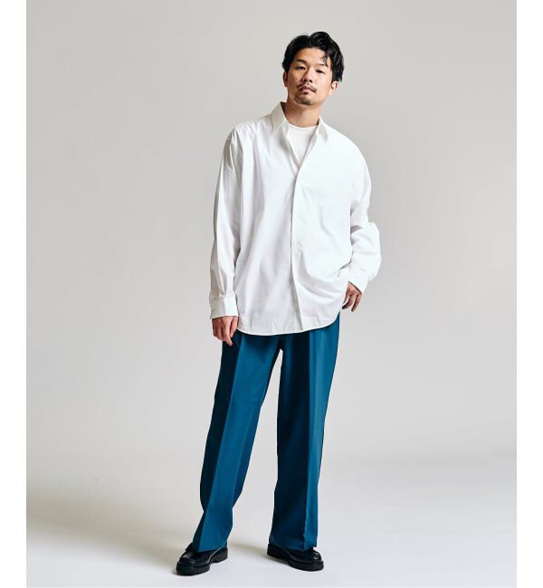 417 EDIFICE「Double Cloth  / ダブルクロス ワンタック イージーパンツ」|スラックス|