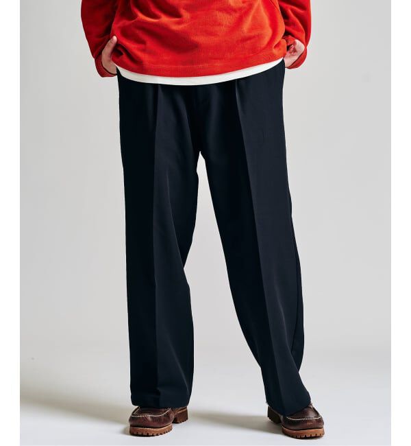 417 EDIFICE「Double Cloth  / ダブルクロス ワンタック イージーパンツ」|スラックス|