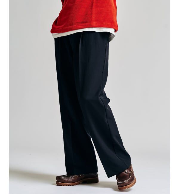 417 EDIFICE「Double Cloth  / ダブルクロス ワンタック イージーパンツ」|スラックス|