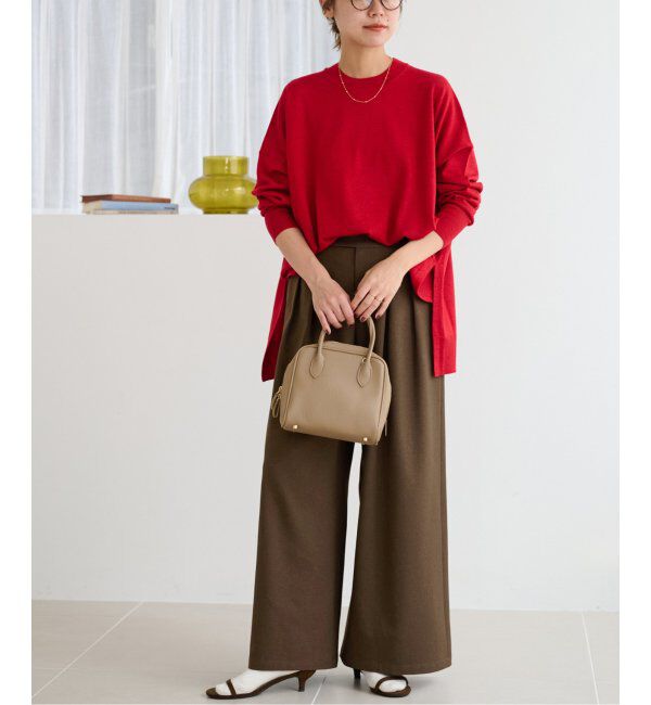 JOURNAL STANDARD relume「《追加4》ウォッシャブルサージストレッチタックワイドパンツ」|スラックス|