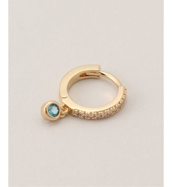 journal standard L'essage「【NOUVEL AMOUR/ヌーベルアムール】MINI HOOP AVA BLUE(SINGLE)：ピアス（片耳用）」|ピアス|