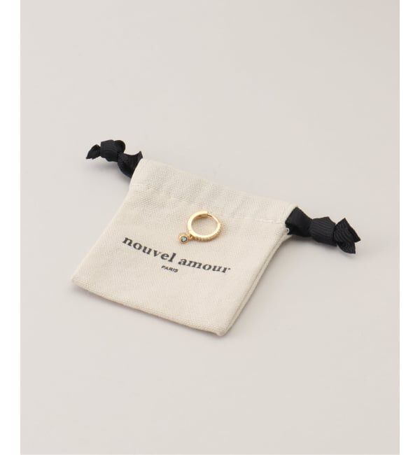 journal standard L'essage「【NOUVEL AMOUR/ヌーベルアムール】MINI HOOP AVA BLUE(SINGLE)：ピアス（片耳用）」|ピアス|