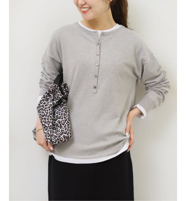 JOURNAL STANDARD relume「《予約》［2枚セット / SS素材］3WAYレイヤードヘンリープルオーバー」|ニット・セーター|グレーB