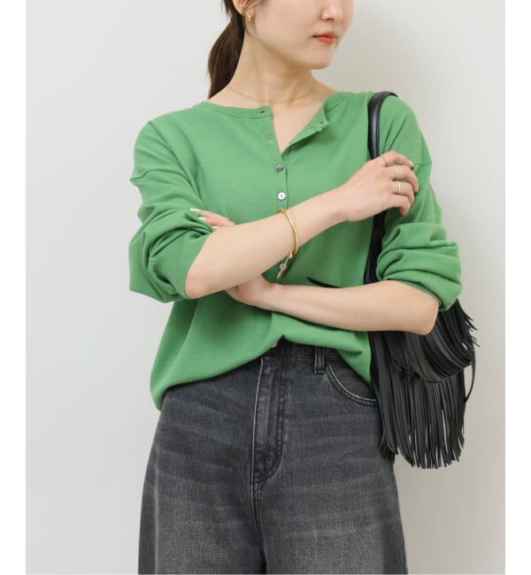 JOURNAL STANDARD relume「《予約》［2枚セット / SS素材］3WAYレイヤードヘンリープルオーバー」|ニット・セーター|グリーン