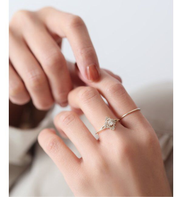 Lilas by Spick&Span「オーバルカットダイヤリング K10」|リング|