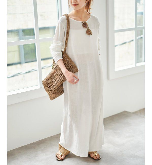 Spick and Span「コットンクレープルーズワンピース」|ワンピース|ホワイト A