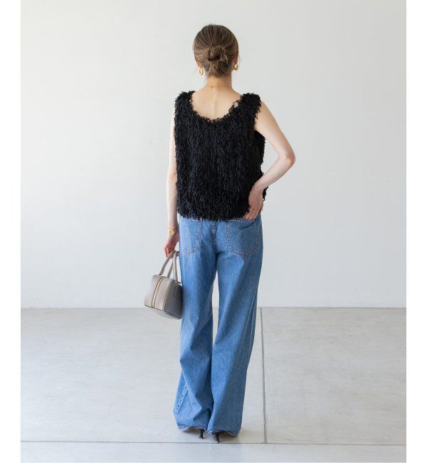 NOBLE「《追加》【洗える】フェザーヤーンタンクトッププルオーバー」|シャツ・ブラウス|