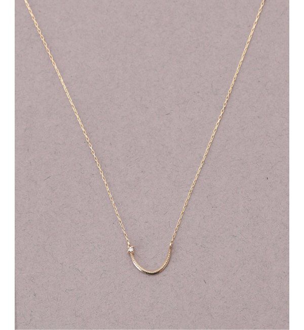 Lilas by Spick&Span「Uミルモチーフ1ツブダイヤネックレス K10」|ネックレス|