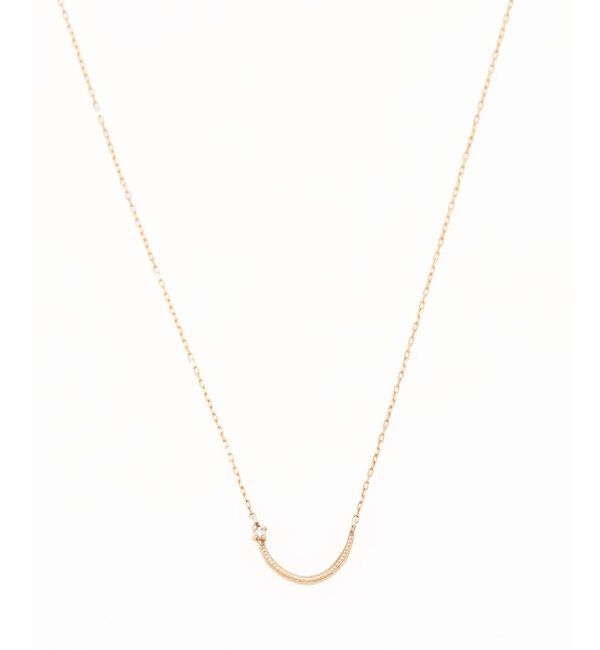 Lilas by Spick&Span「Uミルモチーフ1ツブダイヤネックレス K10」|ネックレス|