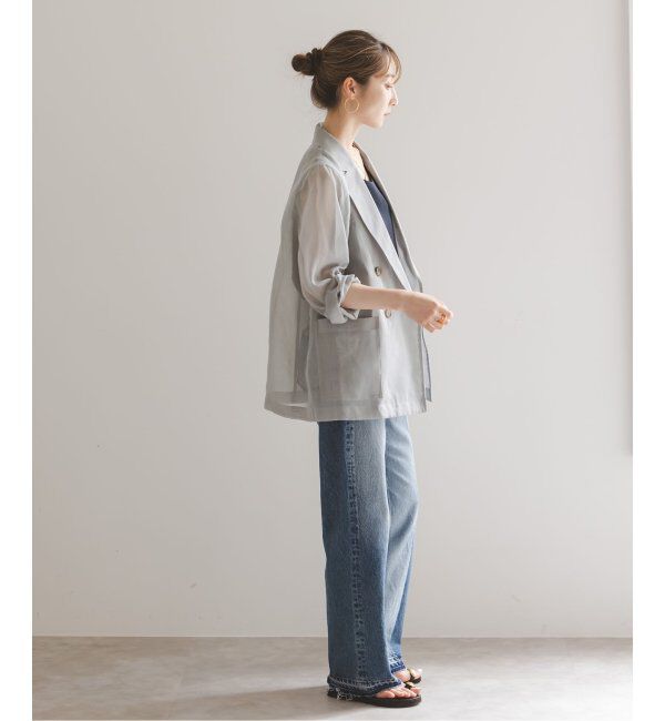 NOBLE「《追加》ソフトオーガンジーシアージャケット 3」|テーラードジャケット|