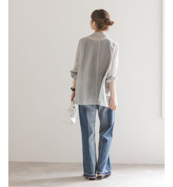 NOBLE「《追加》ソフトオーガンジーシアージャケット 3」|テーラードジャケット|