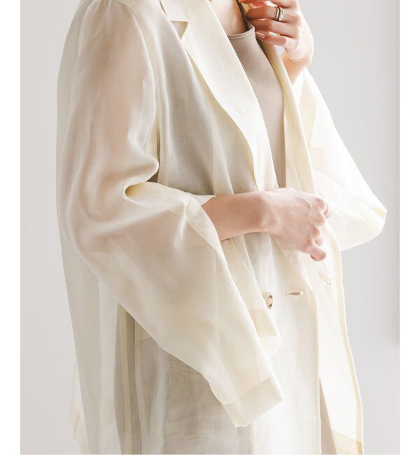 NOBLE「《追加》ソフトオーガンジーシアージャケット 3」|テーラードジャケット|