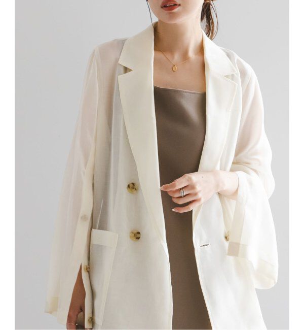 NOBLE「《追加》ソフトオーガンジーシアージャケット 3」|テーラードジャケット|