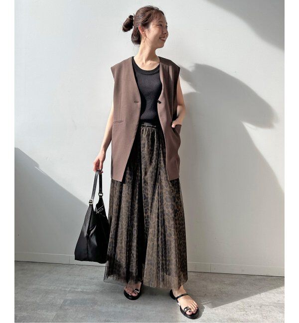 Spick and Span「レオパードプリントチュールスカート」|スカート|