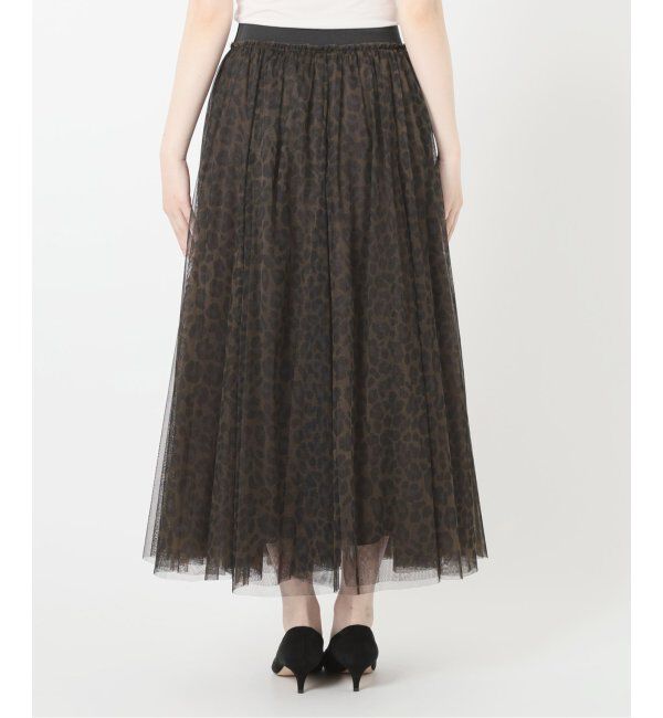 Spick and Span「レオパードプリントチュールスカート」|スカート|