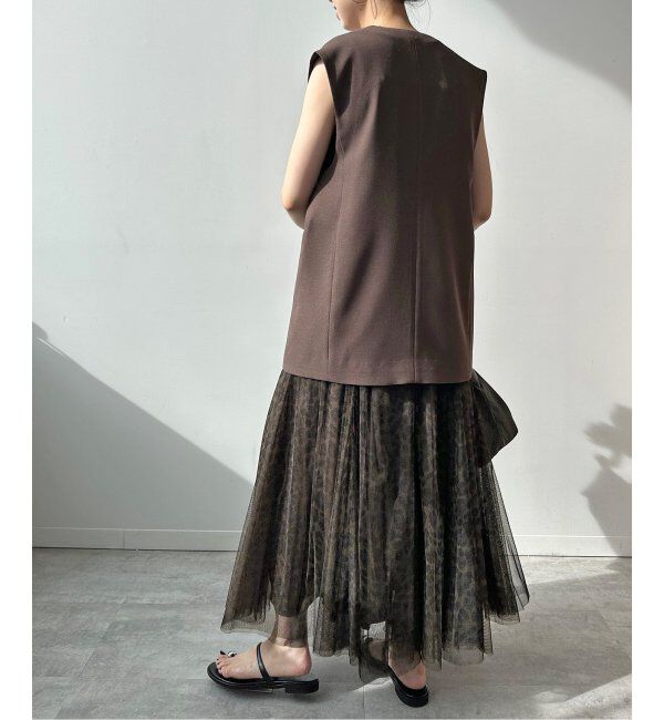 Spick and Span「レオパードプリントチュールスカート」|スカート|