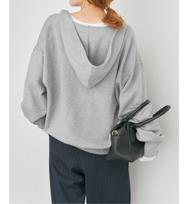 Spick and Span「《予約》コットンカシミヤフードニットプルオーバー」|ニット・セーター|