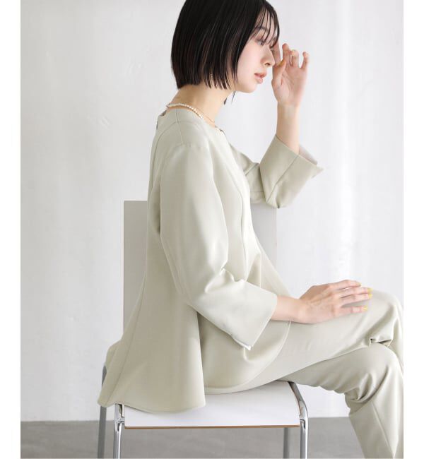  「《予約》カーブネックフレアブラウス」|シャツ・ブラウス|