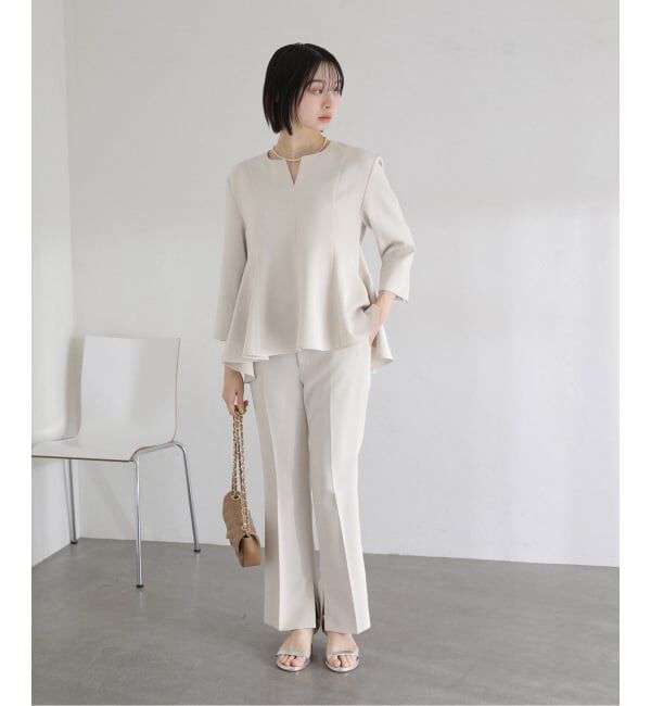  「《予約》カーブネックフレアブラウス」|シャツ・ブラウス|