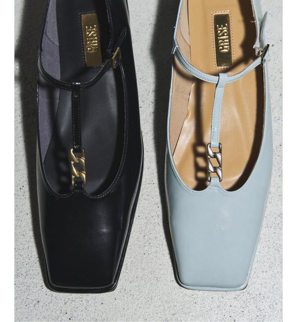 GRISE「《予約》GRISEスクエアチェーンツキTストラップフラット」|その他|