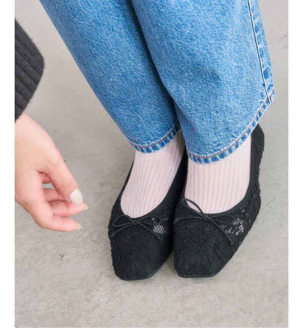  「《予約》スクエアソフトレースバレエ」|バレエシューズ|