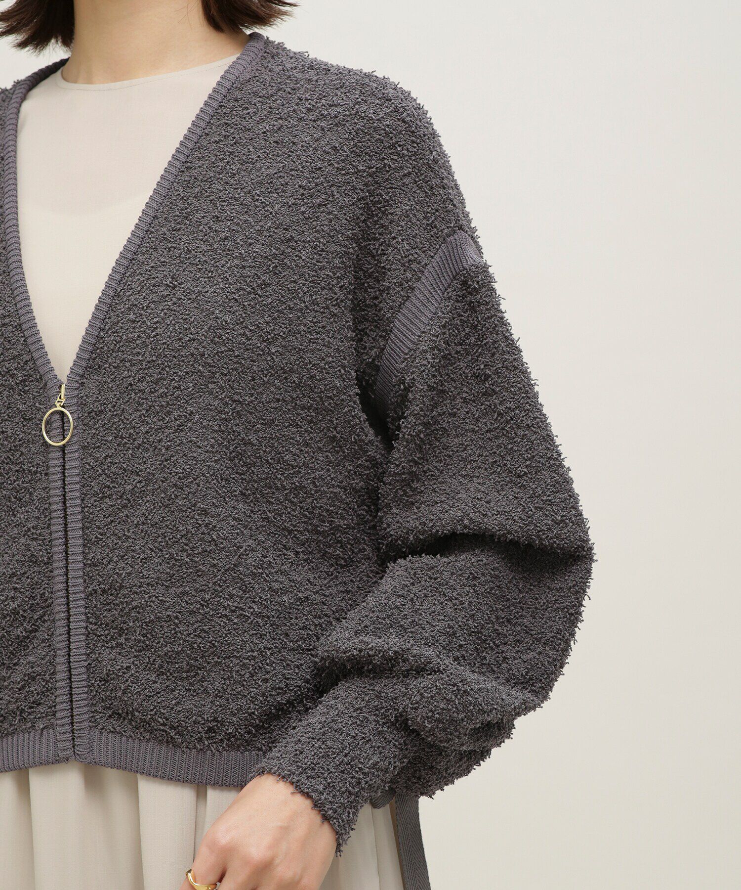 nano･universe「LB.03/前後2WAYジップアップニットトップス」|ニット・セーター|