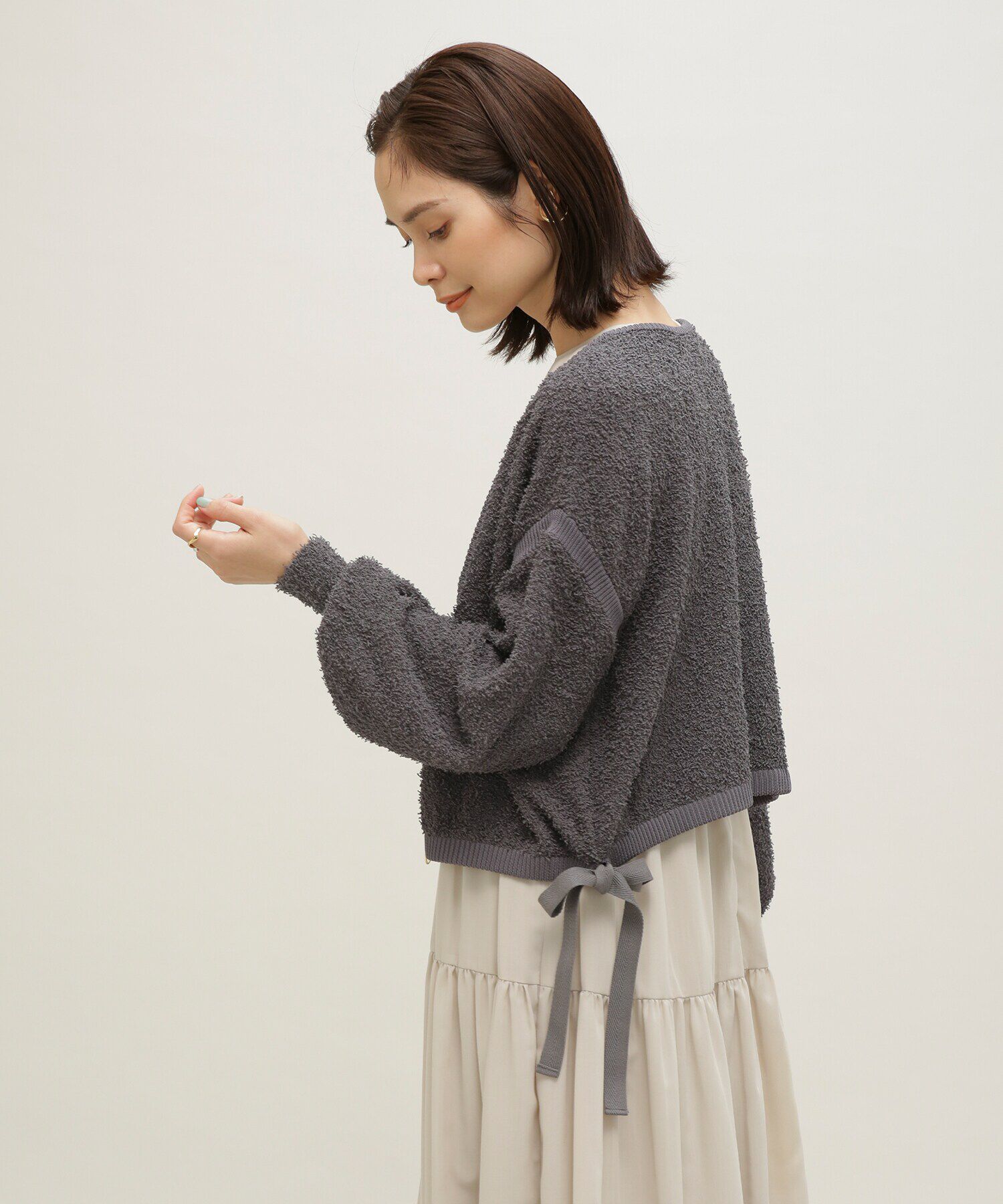 nano･universe「LB.03/前後2WAYジップアップニットトップス」|ニット・セーター|