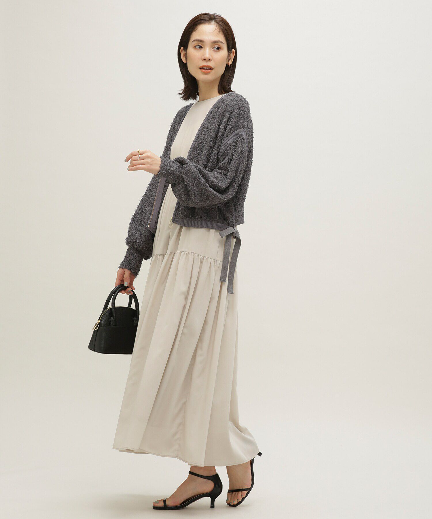 nano･universe「LB.03/前後2WAYジップアップニットトップス」|ニット・セーター|