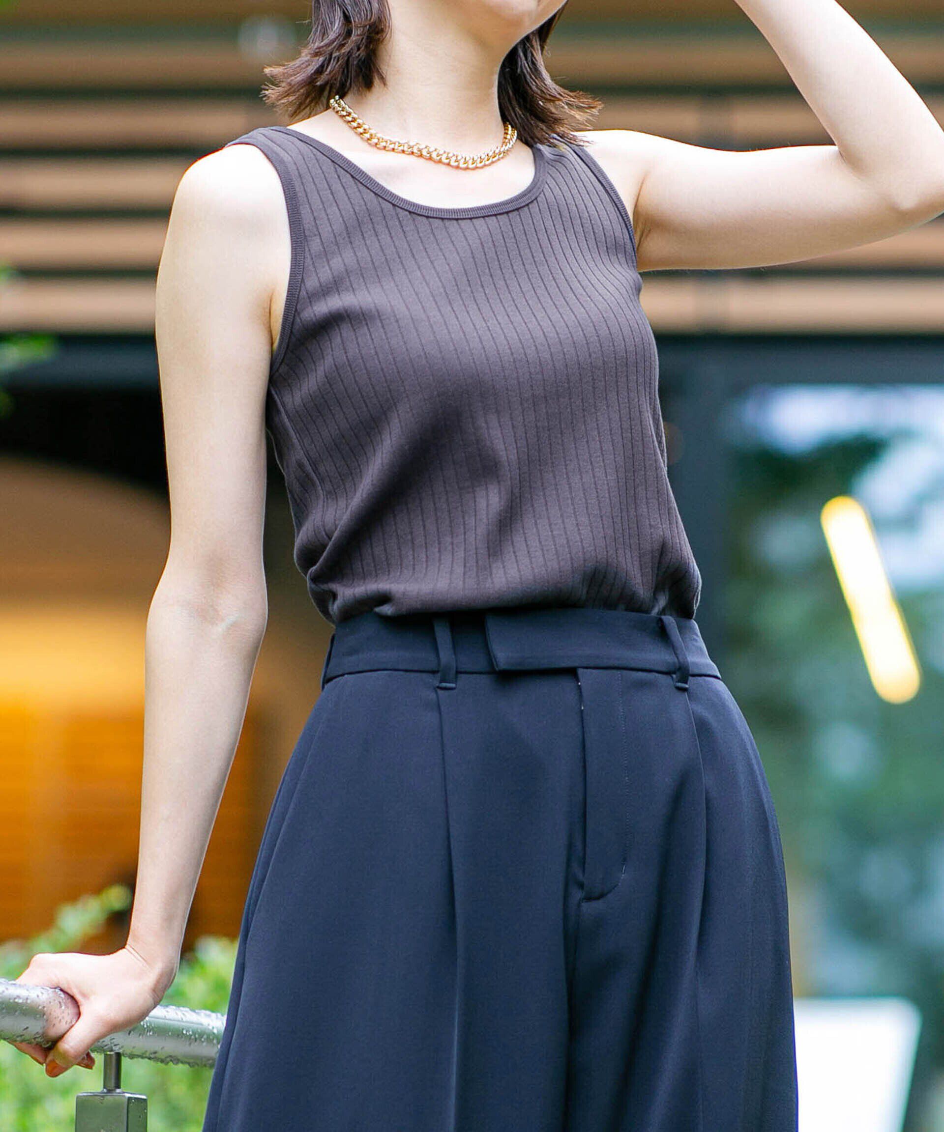 nano･universe「LB.03/Anti Soaked 汗染み防止 リブタンクトップ」|Tシャツ・カットソー|