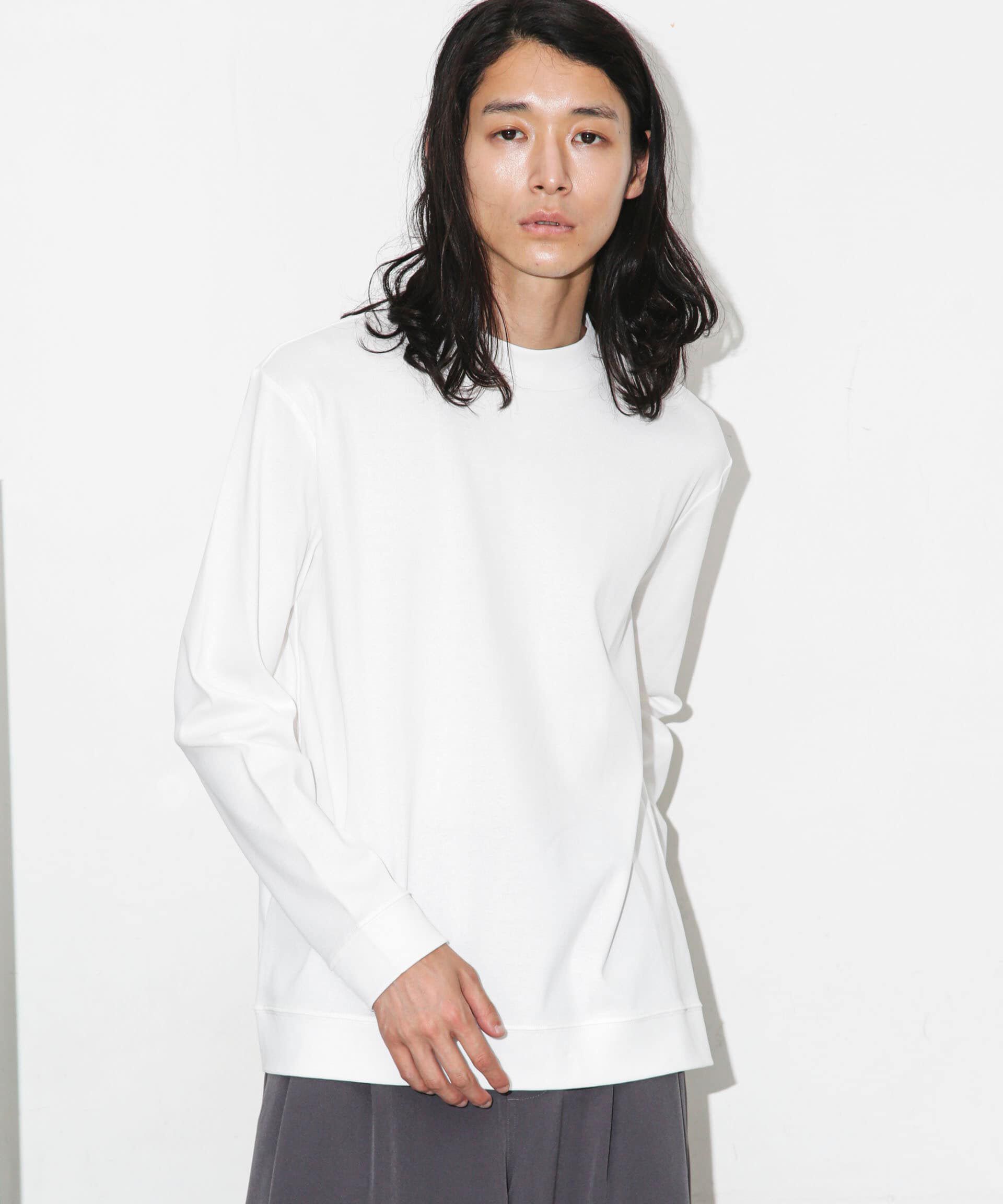 nano･universe「「FORMAL JERSEY」モックネックカットソー長袖」|Tシャツ・カットソー|ホワイト