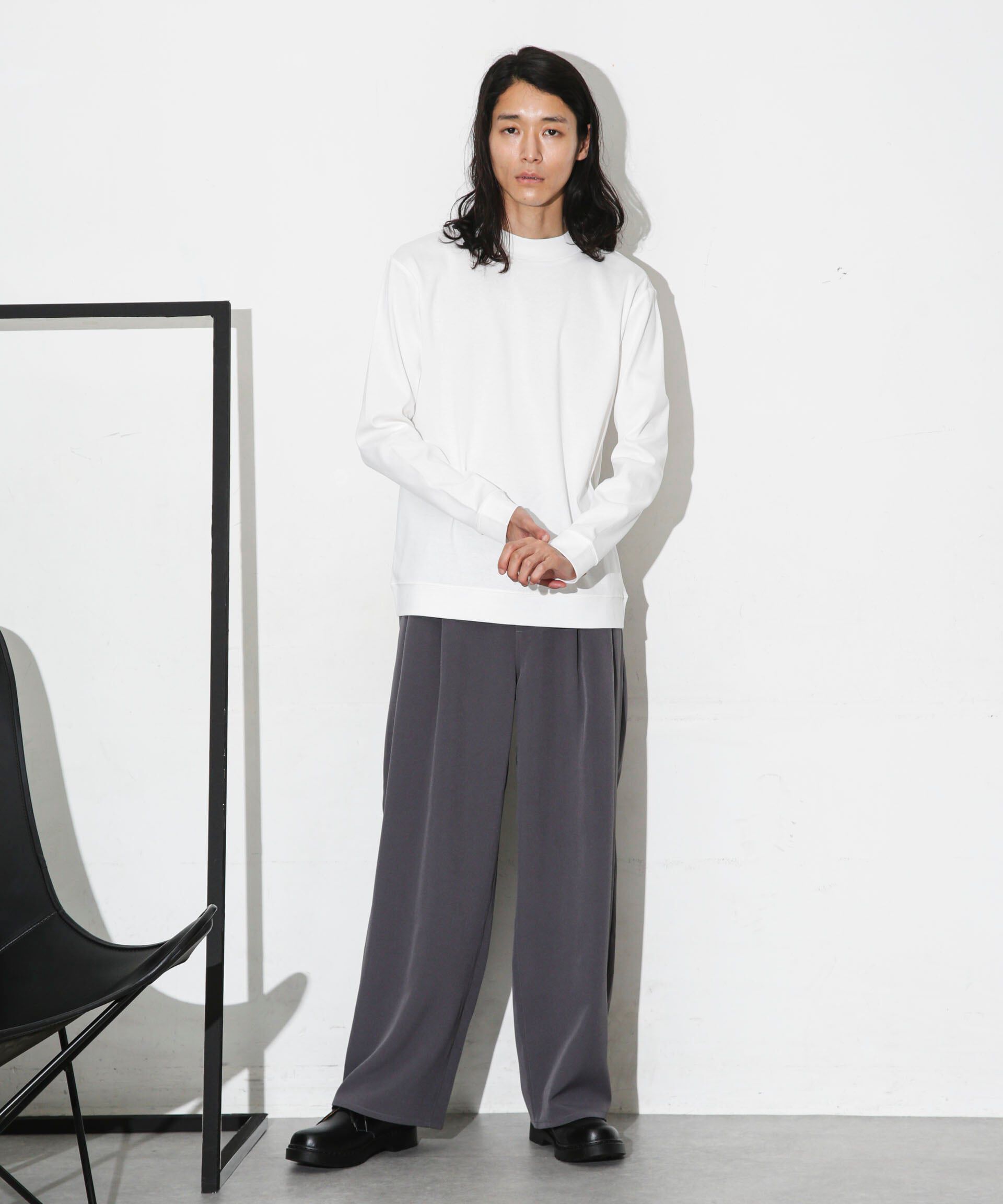 nano･universe「「FORMAL JERSEY」モックネックカットソー長袖」|Tシャツ・カットソー|