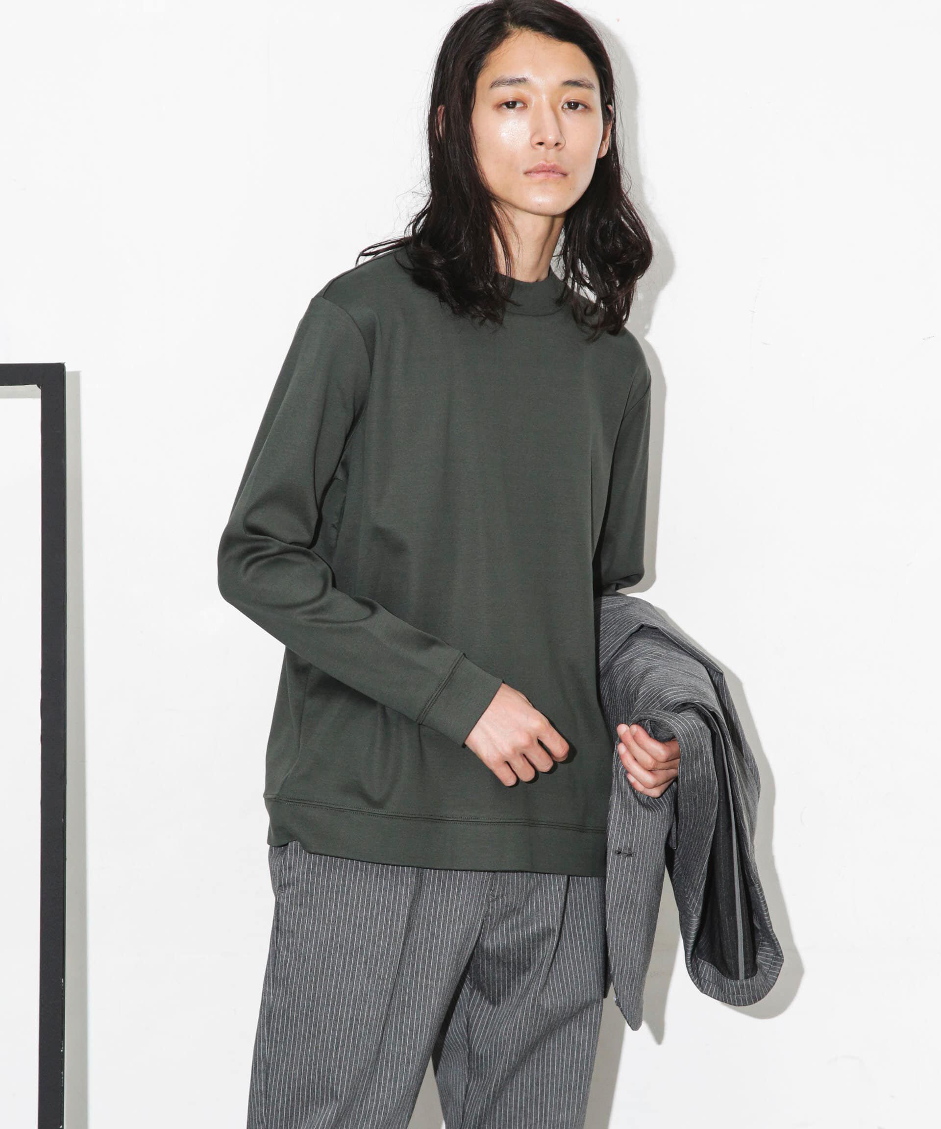 nano･universe「「FORMAL JERSEY」モックネックカットソー長袖」|Tシャツ・カットソー|