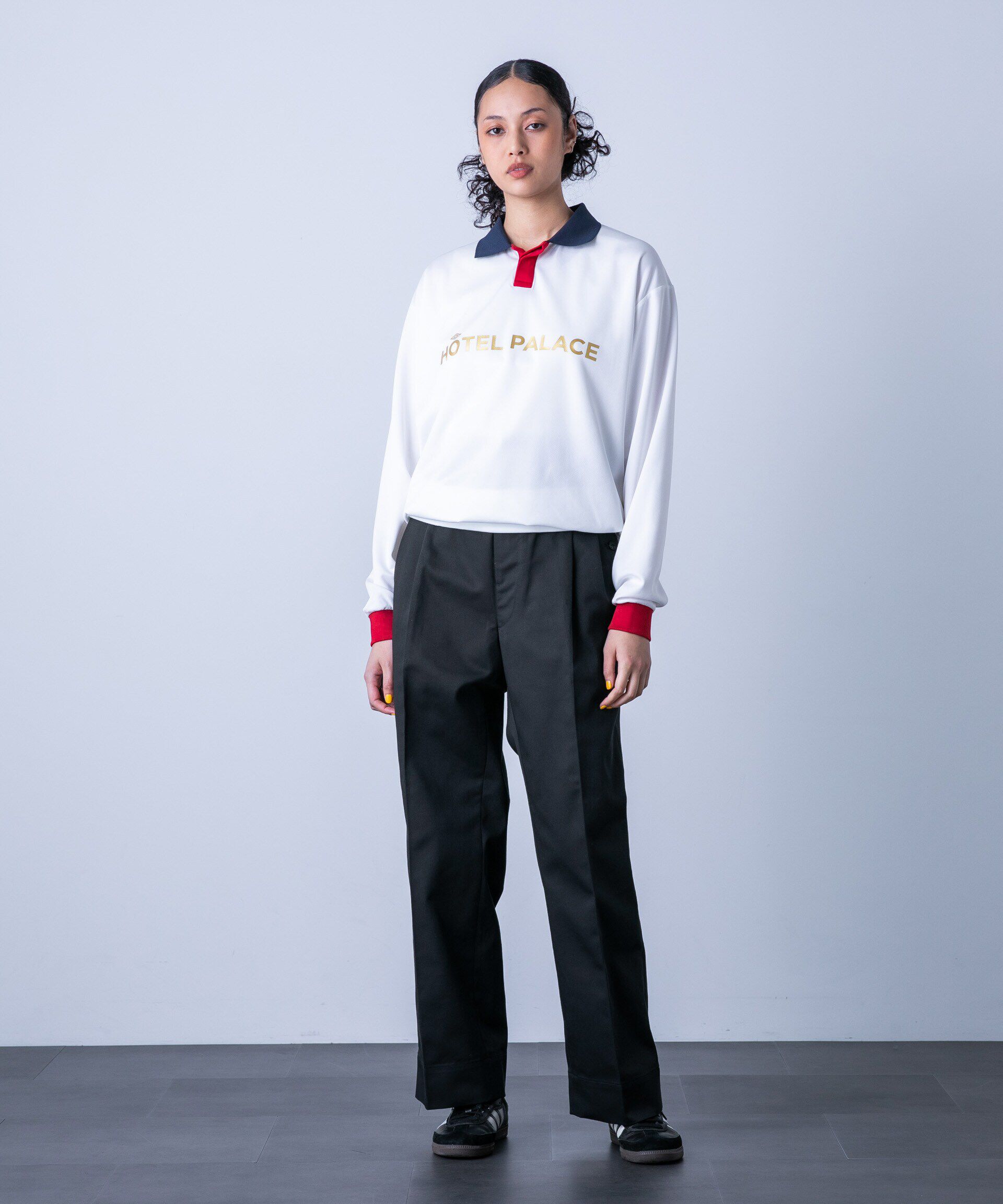 nano･universe「｢HOTEL PALACE(オテル パラス)｣ディッキーズ別注２タックワイドパンツ」|チノ|