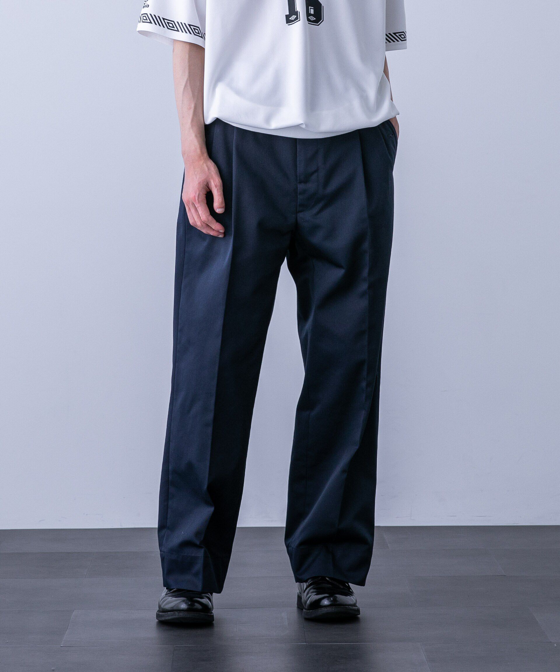 nano･universe「｢HOTEL PALACE(オテル パラス)｣ディッキーズ別注２タックワイドパンツ」|チノ|