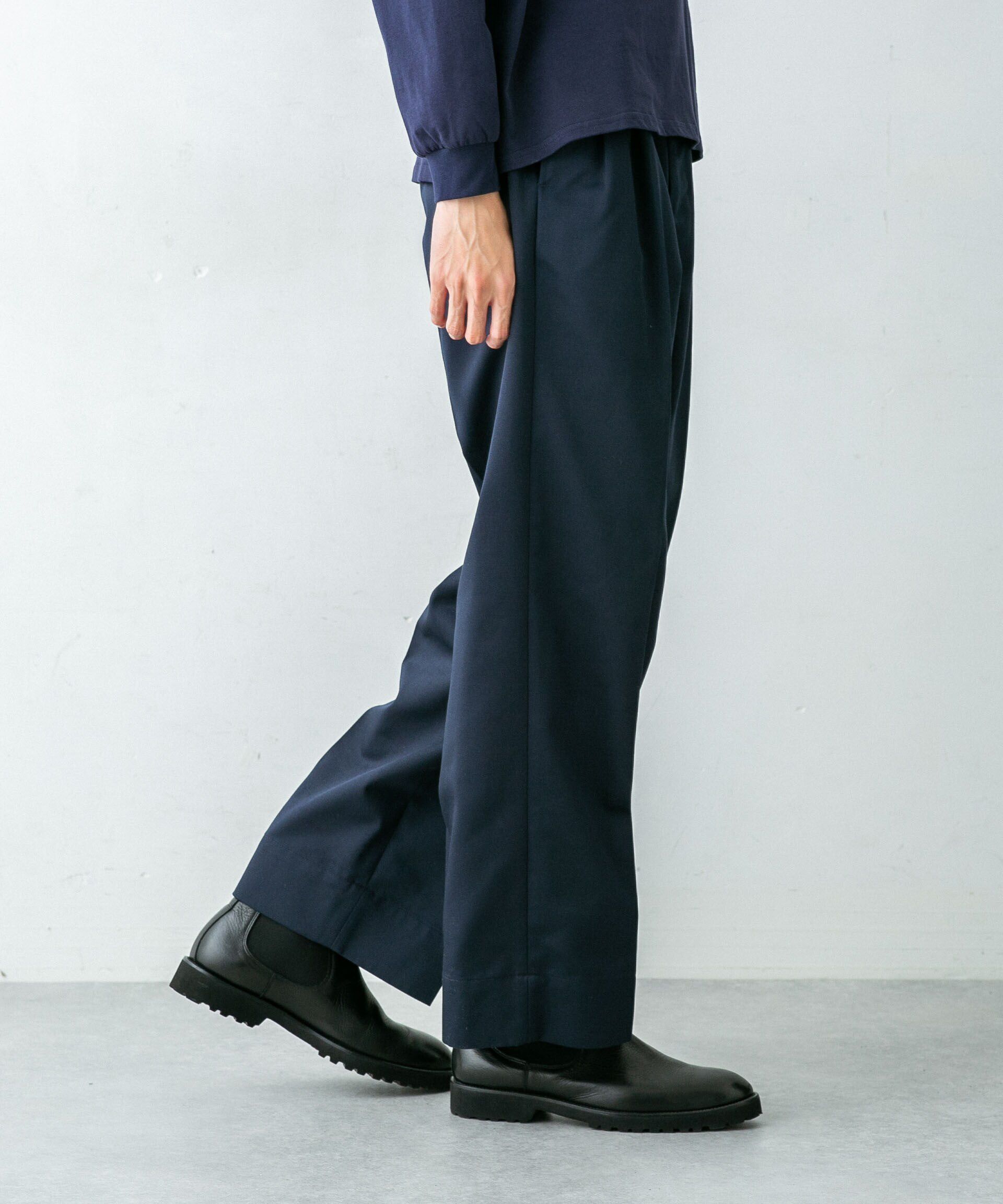 nano･universe「｢HOTEL PALACE(オテル パラス)｣ディッキーズ別注２タックワイドパンツ」|チノ|