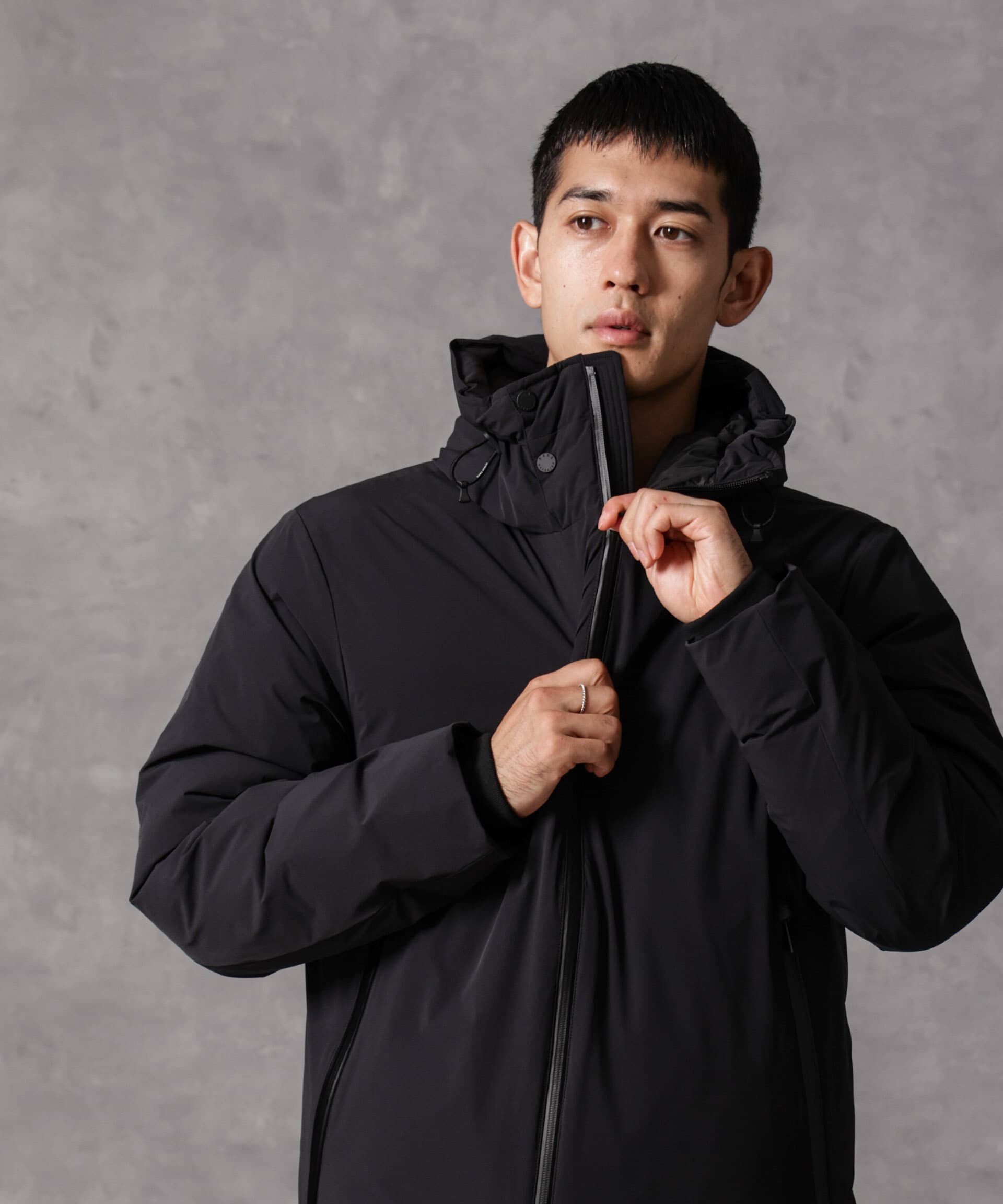 nano･universe「「西川ダウン(R)」スポーティーフードダウン」|ダウン|