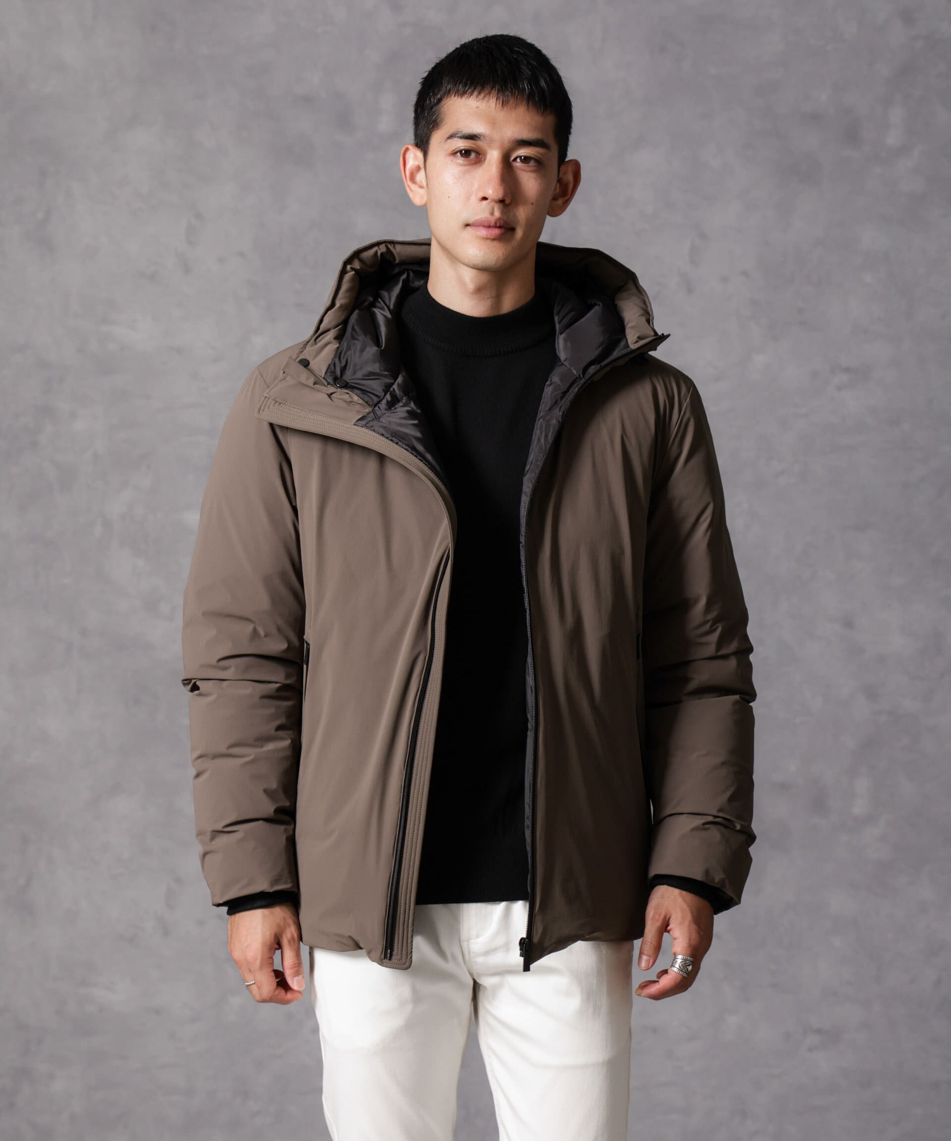 nano･universe「「西川ダウン(R)」スポーティーフードダウン」|ダウン|