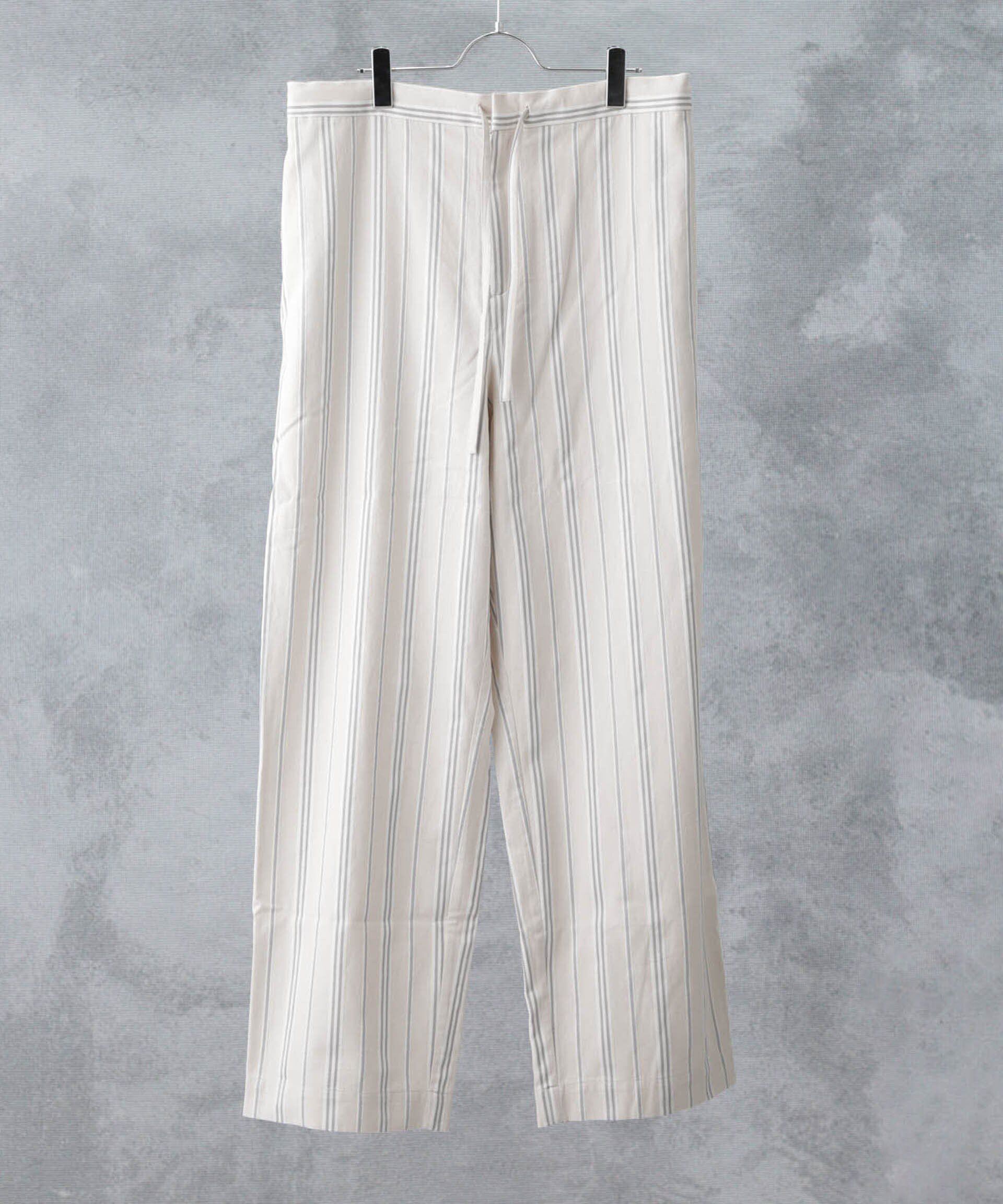 nano･universe「benine 9/フレンチアーミースリーピングパンツ」|チノ|ホワイト