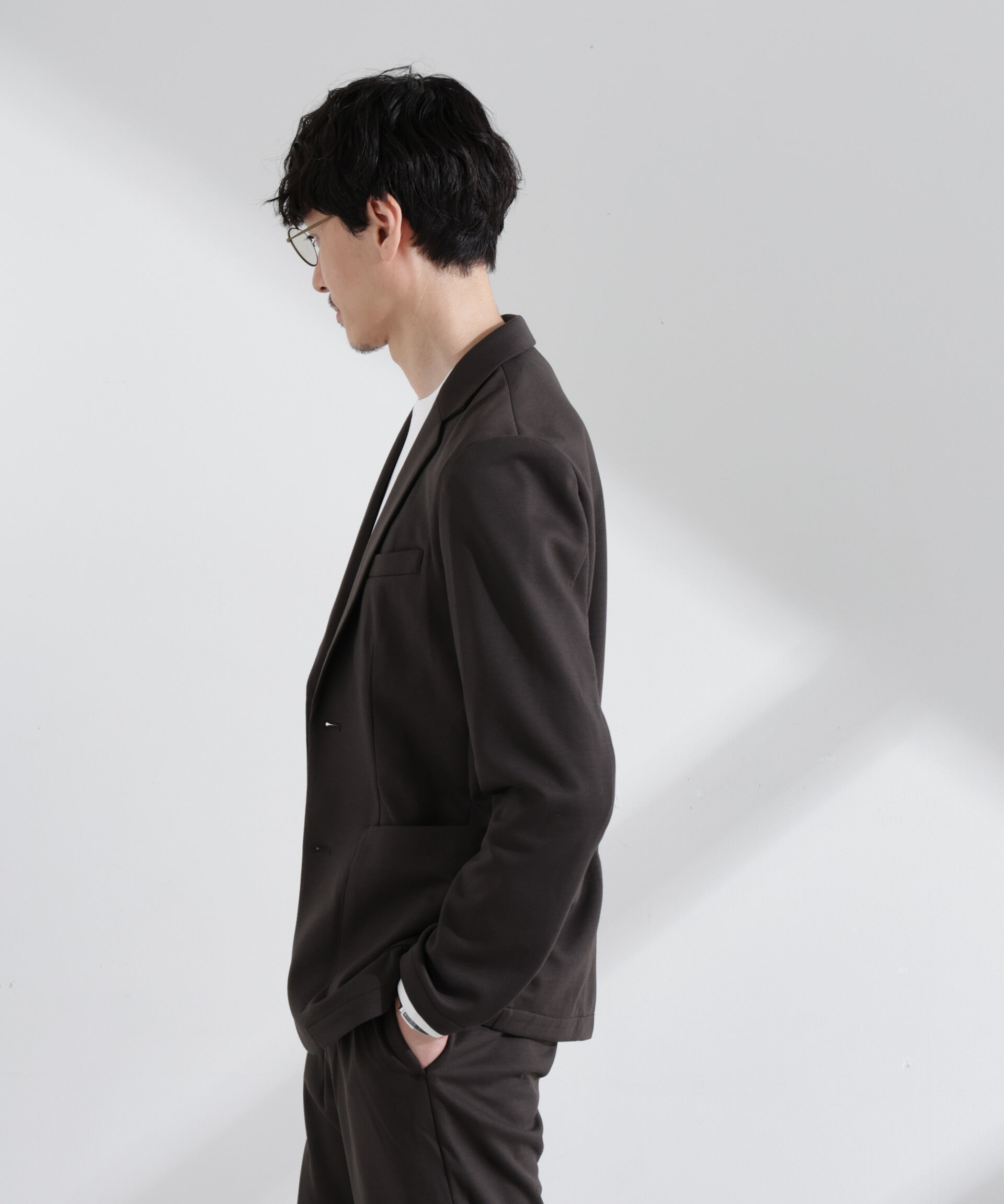 nano･universe「WEB限定/ポリエステルダンボール セットアップ」|スーツ|