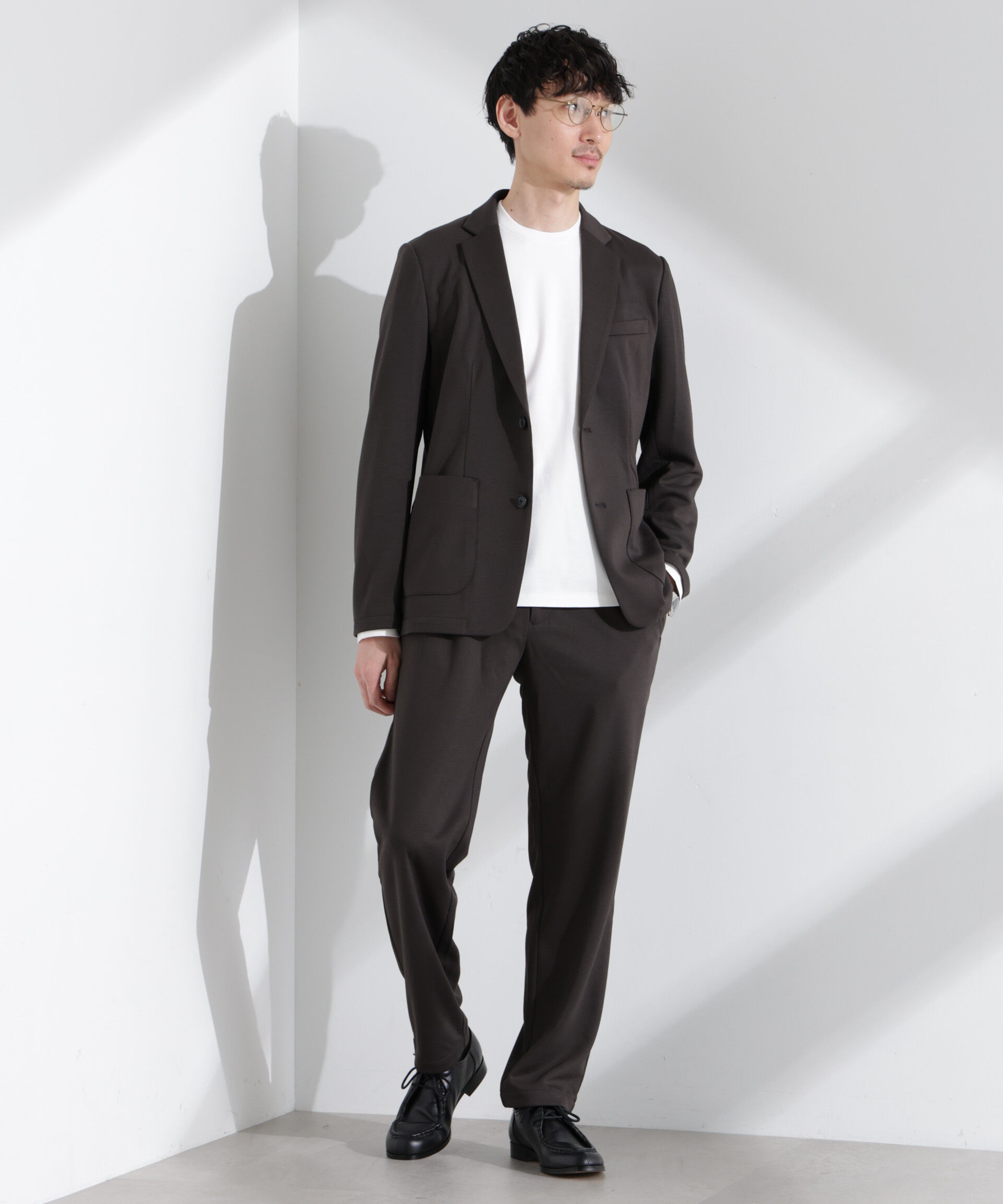 nano･universe「WEB限定/ポリエステルダンボール セットアップ」|スーツ|