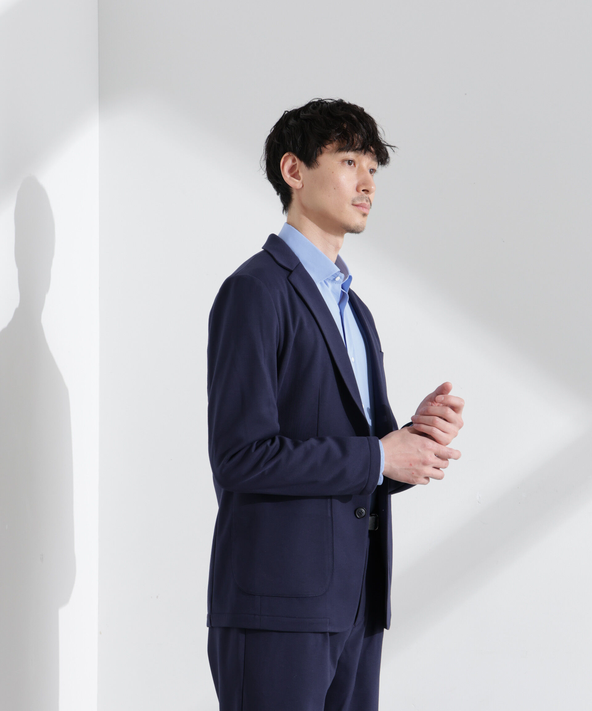 nano･universe「WEB限定/ポリエステルダンボール セットアップ」|スーツ|