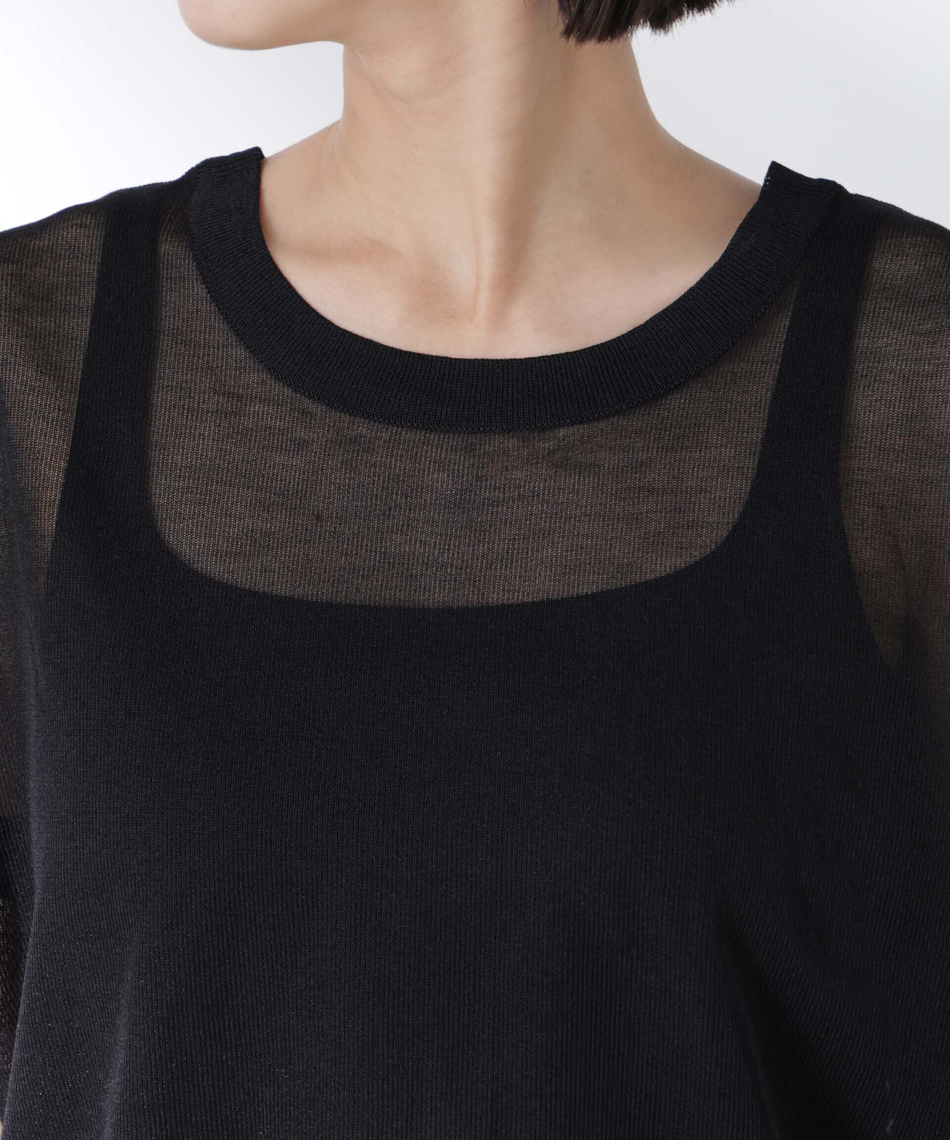 nano･universe「前後2wayドロストデザインシアーニット」|ニット・セーター|