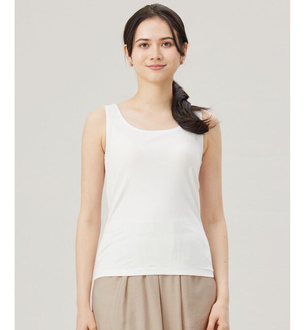 自由区「【ワコールコラボ】【洗える】カップイン タンクトップ」|タンクトップ|オフ