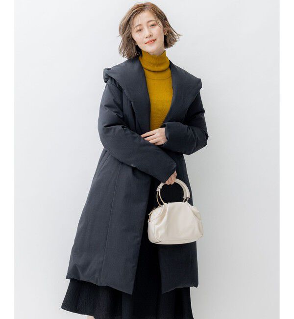 23区「【滝沢眞規子さん着用】リュクスダウン ガウンコート」|ダウン|ネイビー系