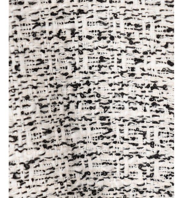 23区「【セットアップ対応】シャインツイードストレッチ ノーカラー ジャケット」|ノーカラージャケット|