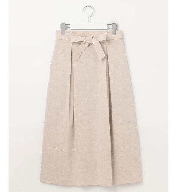 23区「【洗える】リネンレーヨンストレッチ タック スカート」|スカート|