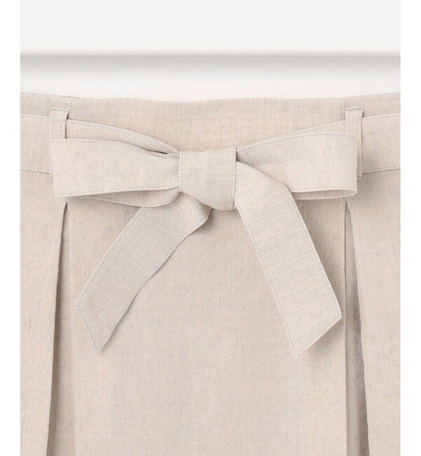 23区「【洗える】リネンレーヨンストレッチ タック スカート」|スカート|