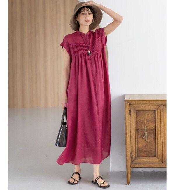 23区「【一部店舗限定/接触冷感/洗える】ラミータンブラー フレンチスリーブ ワンピース」|ワンピース|